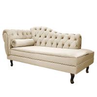 Kit Diva Recamier Diana 185Cm Lado Direito E 02 Poltronas Julia Corano - Doce Sonho Móveis Bege - 3