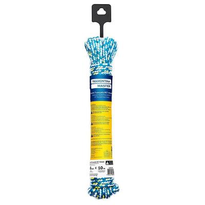 Corda Trançada Pet Meada 8 mm X 10 m para Uso Doméstico Esportivo Agronegócio Azul Tramontina
