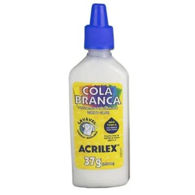 Cola Branca 37g para Papel Madeira EVA e Outros Materiais Acrilex