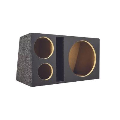 Caixa RPL Vazia RPL para 1 alto-falante 12 + 1 Driver + 1 Tweeter com Duto Rasgado Acarpetada