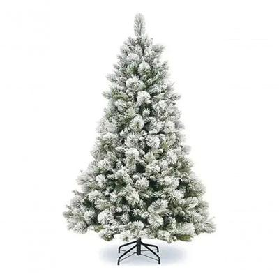 Árvore de Natal Pinheiro Luxo Nevado 1,80 m com 800 Galhos Base de Ferro Estável Verde