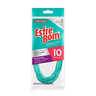 Corda para Varal Esfrebom Verde Claro 10M Resistente com Proteção Solar para Roupas Bettanin