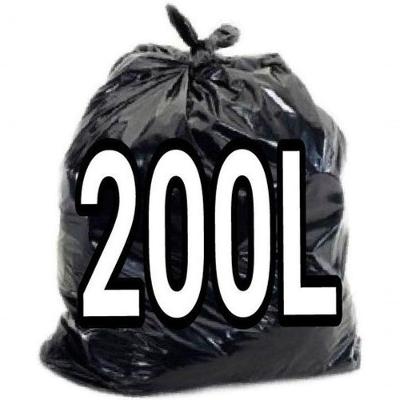 Saco para Lixo 200 Litros Intermediario Preto 100 Unidades para Uso Profissional Higipack