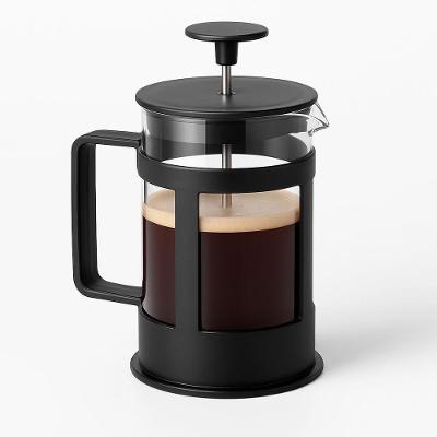 Cafeteira Prensa Francesa Cremeira 350ML em Plástico e Vidro Borossilicato Transparente Livon