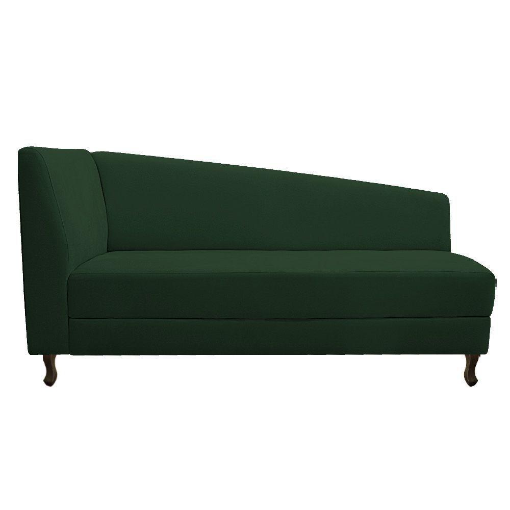 Kit Diva Recamier Heitor 140Cm Lado Esquerdo E 02 Poltronas Luiza Suede - Doce Sonho Móveis Verde - 7