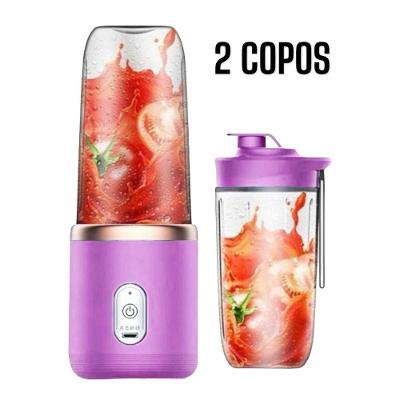 Mini Liquidificador Portátil OEM 2 Copos Li 0 e 4L com 6 Lâminas para Suco e Alimentos 110V