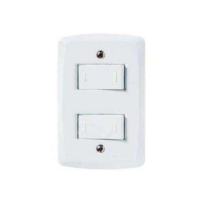 Conjunto de Interruptores Paralelos Lux2 4x2 10A 250V com 2 Teclas Branco Tramontina