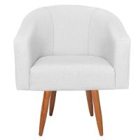 Kit Diva Recamier Heitor 140Cm Lado Esquerdo E 02 Poltronas Luiza Suede - Doce Sonho Móveis Branco - 6