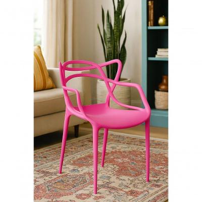 Cadeira Allegra Estrutura em Plástico Rosa Pink Ergonômica para Sala de Jantar e Área Gourmet
