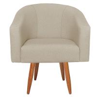 Kit Diva Recamier Heitor 140Cm Lado Esquerdo E 02 Poltronas Luiza Suede - Doce Sonho Móveis Bege - 6