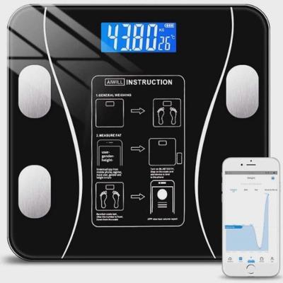 Balança de Banheiro Aquilae Slim Inteligente Aplicativo Bluetooth para Bioimpedância com 13