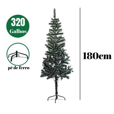 Árvore de Natal Nevada 180cm Galhos Maleáveis Desmontável Branco OEM