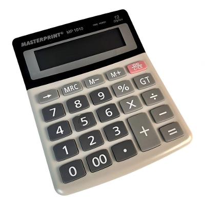 Calculadora Manual 12 Dígitos Mp 1010 Masterprint Cor Cinza