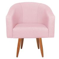 Kit Diva Recamier Heitor 140Cm Lado Direito E 02 Poltronas Luiza Suede - Doce Sonho Móveis Rosa Bebê - 6