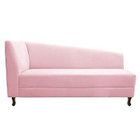 Kit Diva Recamier Heitor 140Cm Lado Direito E 02 Poltronas Luiza Suede - Doce Sonho Móveis Rosa Bebê - 7