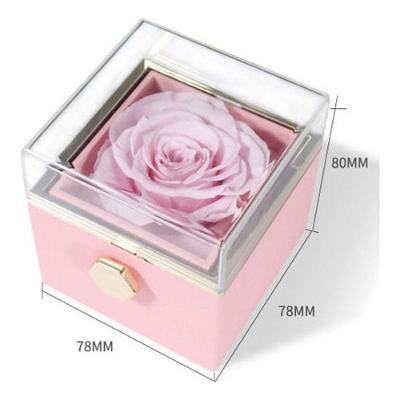 Caixa de Presente Caixa Rosa Preservada Flor Eterna Imortal Real Z com Rosa Natural Rosa Higipack