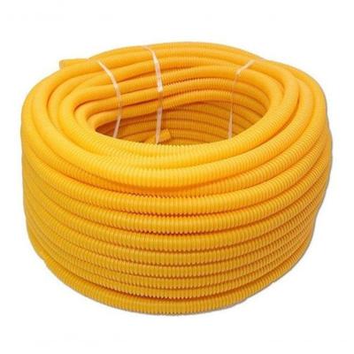 Conduíte Corrugado Amarelo Dinoplast 5-8 Polegada 50M Eletroduto Plástico Flexível 100% Reciclado