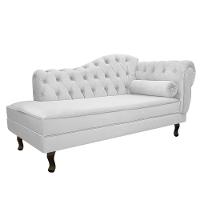 Kit Diva Recamier Diana 185Cm Lado Esquerdo E 02 Poltronas Julia Suede - Doce Sonho Móveis Branco - 3