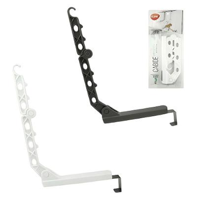 Cabide-organizador Retrátil para Porta CK4974 em Plástico e Aço Inox Dobrável Branco Clink