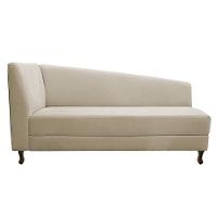 Kit Diva Recamier Heitor 140Cm Lado Direito E 02 Poltronas Luiza Suede - Doce Sonho Móveis Bege - 7