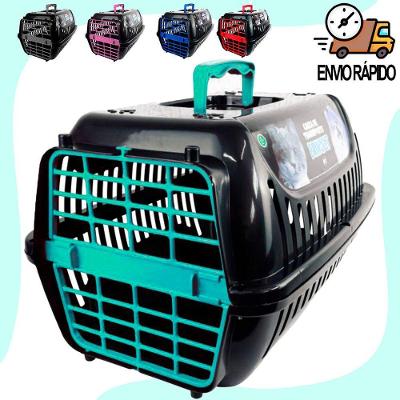 Caixa de Transporte para Pets OEM N1 Ou N2 para Gatos e Cães em Polipropileno Preto Verde