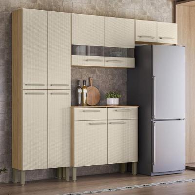 Armário de Cozinha Completa Atenas Plus 10 Portas 2 Gavetas MDF 221.6cm Amadeirado