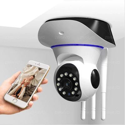 Câmera IP Wi-Fi Camera Robo 3 Antenas Ip Wifi 360 1080p com Visão Noturna 10M Branco Aquilae