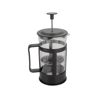 Cafeteira Prensa Francesa Preta 350ML em Vidro Borossilicato e Plástico