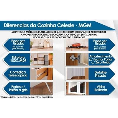 Cozinha Completa Celeste C4P262 8 Portas 2 Gavetas MDF