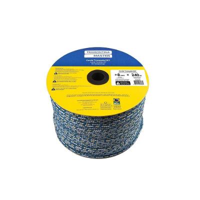Corda Trançada Pet 8 mm para Amarrações de Cargas Azul Tramontina