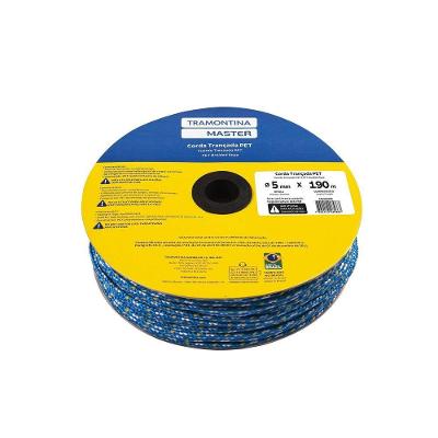 Corda Trançada Pet 5 mm para Amarrações de Cargas Resistente Azul Tramontina