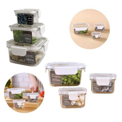 Conjunto com 18 Potes Herméticos 50-60-150-160-350-380ML Plástico Vedação Hermética Travas Laterais