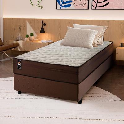 Cama Box Espuma Atlanta Solteirão 96x203 Marrom King House