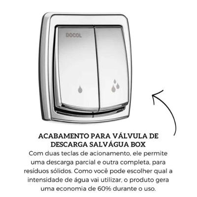 Acabamento para Válvula de Descarga Salvágua Box com Duplo Acionamento Econômico Cromado Docol