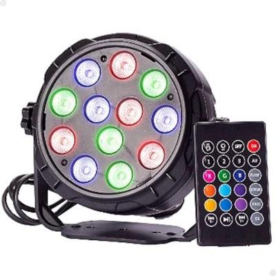Luminária LED RGB GT6648 com 12 Leds e Controle Remoto para Efeitos Especiais Multicoloridos Lorben