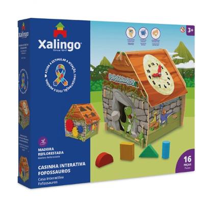 Brinquedo Educativo Casinha Interativa Fofossauros com Atividades de Cores Formas e Horas Azul