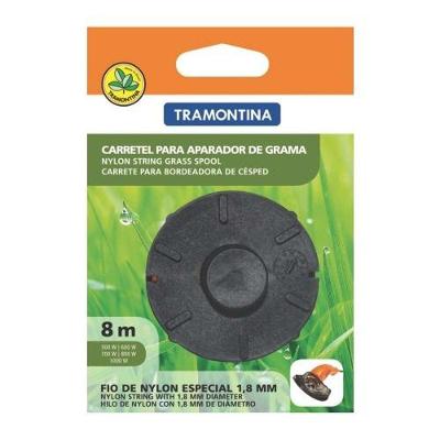 Carretel de Nylon 1 Fio 1,8MM 8M para Aparador de Grama Compatível com Vários Modelos Tramontina