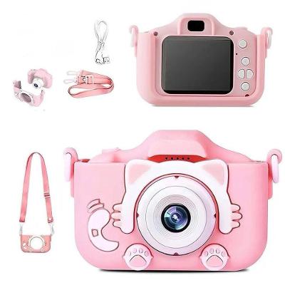 Câmera de Vídeo Digital Infantil Unicórnio Hd 1080p Lente Dupla Jogos Educativos Rosa OEM