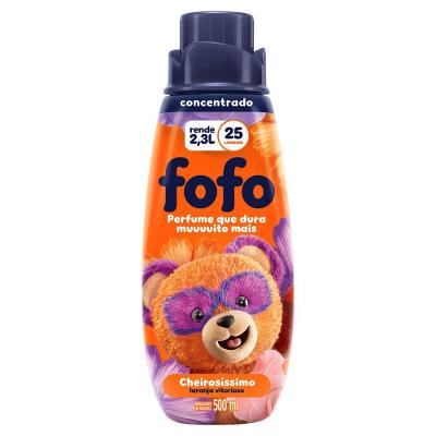 Amaciante de Roupa Concentrado Laranja Vitorioso 500ML com Aroma Agradável e Duradouro Fofo