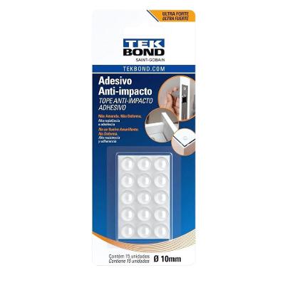 Adesivo anti-impacto Tekbond 23501001000 para Portas, Gavetas e Móveis com 15 un 10MM Transparente