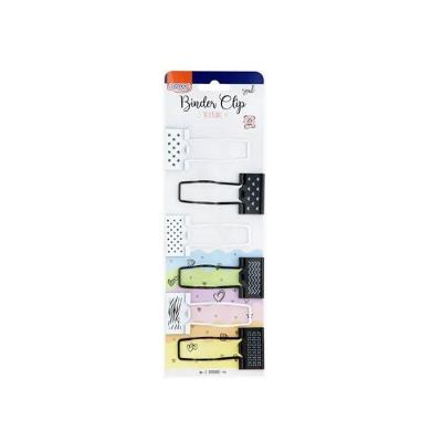 Clips para Papel Binder BRW Suporte para Lápis Metal 25MM Blister com 6 Unidades Preto e Branco