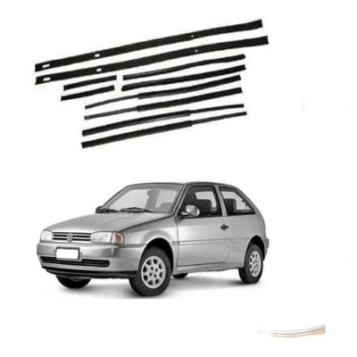 Canaleta de Porta com Pestana F103 para Volkswagen Gol Voyage Parati Saveiro GI 88 a 96 Kit 10 Peças