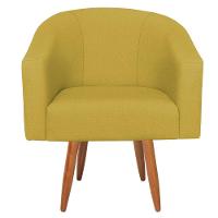 Kit Diva Recamier Heitor 140Cm Lado Direito E 02 Poltronas Luiza Suede - Doce Sonho Móveis Amarelo - 6