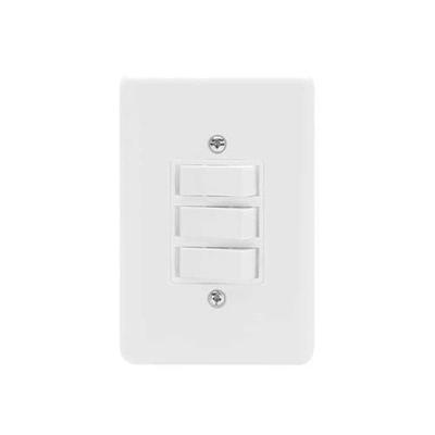 Conjunto 3 Interruptores Simples Linha Stylus para Comando de Luz Ilumi Materiais Elétricos
