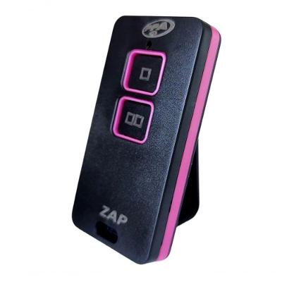 Controle Remoto para Portão e Alarme Zap 2B Pop 433 MHZ Dupla Tecnologia preto-rosa PPA