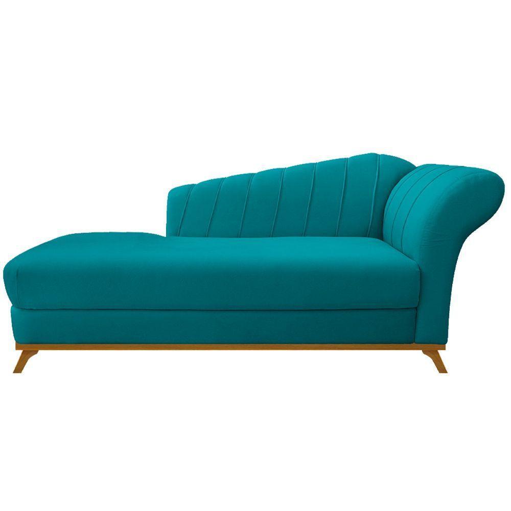 Kit Diva Vanessa 160Cm Lado Esquerdo E 02 Poltronas Laura Suede - Amarena Móveis Azul turquesa - 7