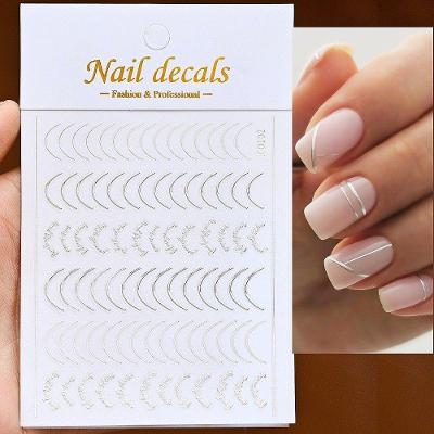 Adesivo de Unhas C0102 para Nail Art 3D Gradiente Azul Rosa Roxo Verde OEM