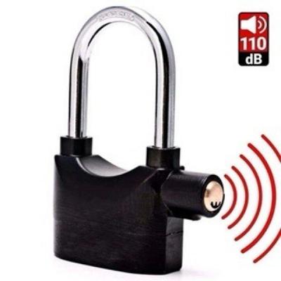 Cadeado com Alarme Antifurto de Segurança Sonora Anti-Roubo Comercial 110 Db OEM