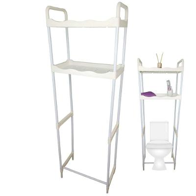 Rack Estante Banheiro Su Org 4 2 Prateleiras Aço 51cm Branco e Off-White