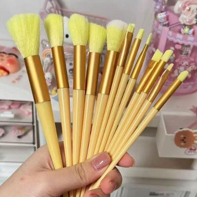 Conjunto de Pincéis de Maquiagem 13 Unidades para Olhos Lábios Sobrancelhas Pó Sombra Base e Blush